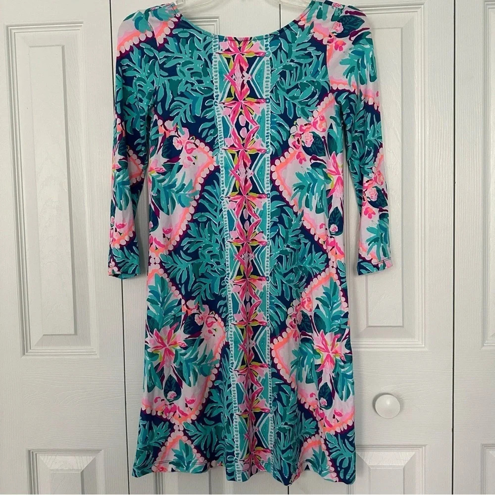 Lilly Pulitzer‎ Ophelia Dress Seaside Aqua Coconut Cove XXS